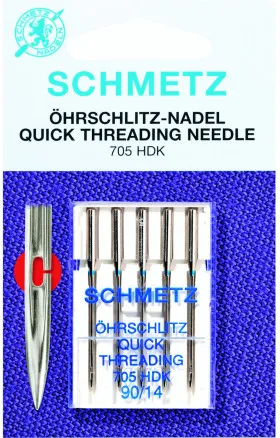 Schmetz Symaskinsnålar Handicap / Enkel trädning 705 HDK Storlek 80 - 5 st